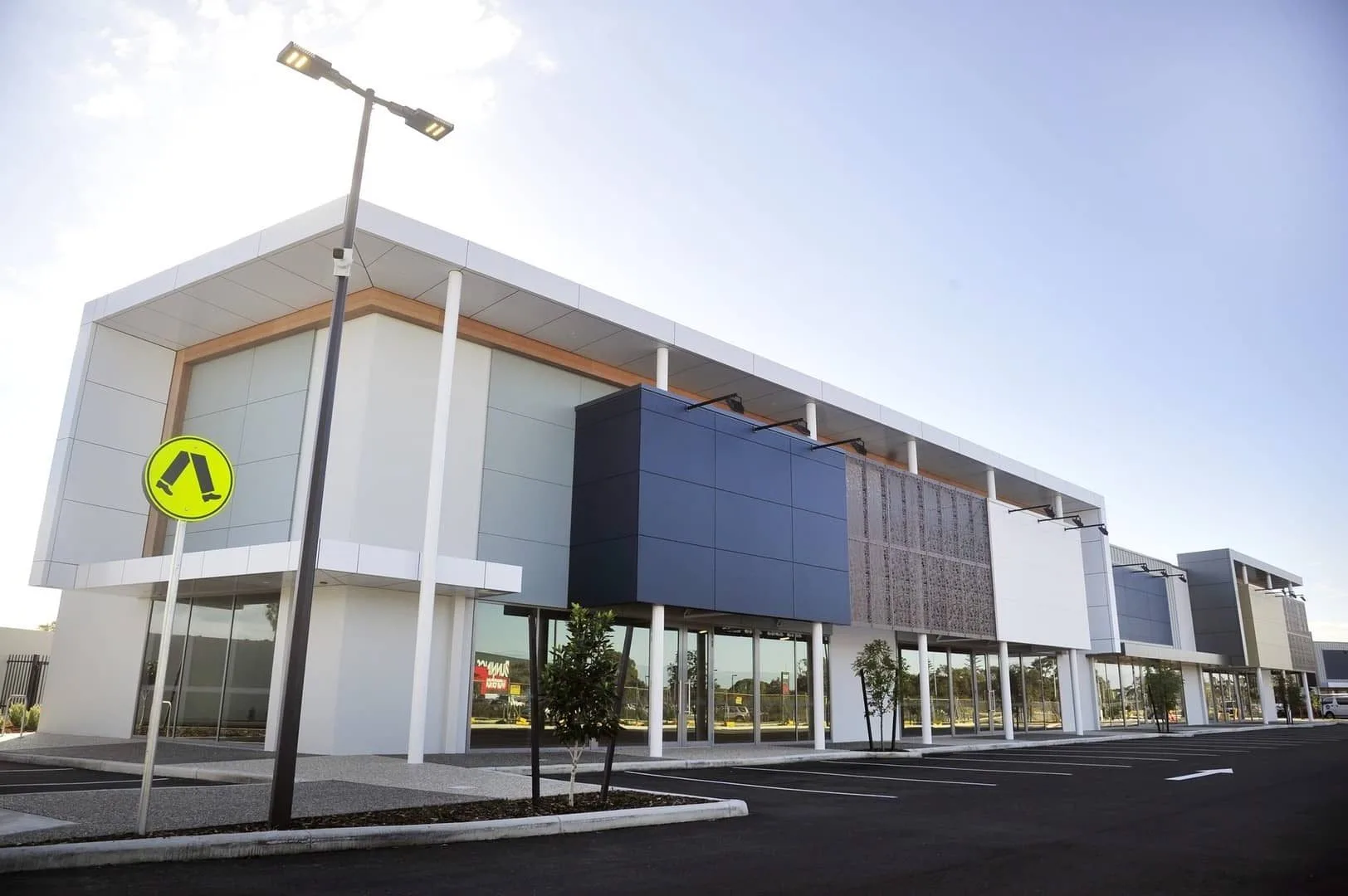 Modern commercial building painted by GoBrush Painting in Melbourne – Professional commercial painting services