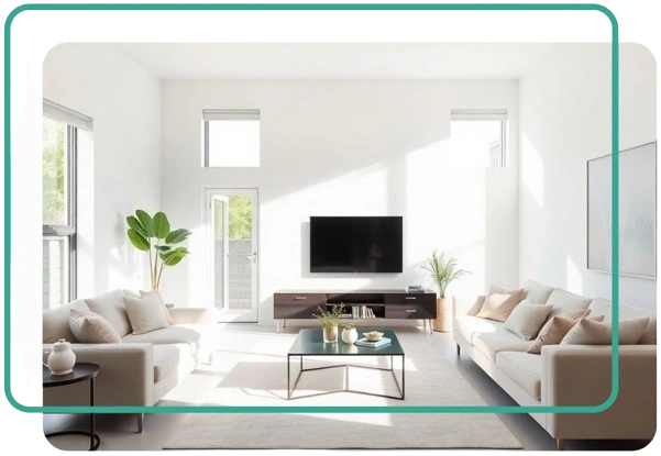 Bright modern living room painted by GoBrush Painting in Melbourne – clean interior painting and professional finish